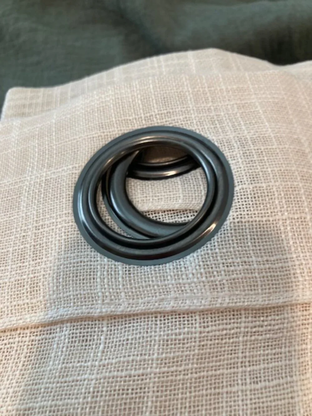 Faux Linen Textured Grommet Curtains